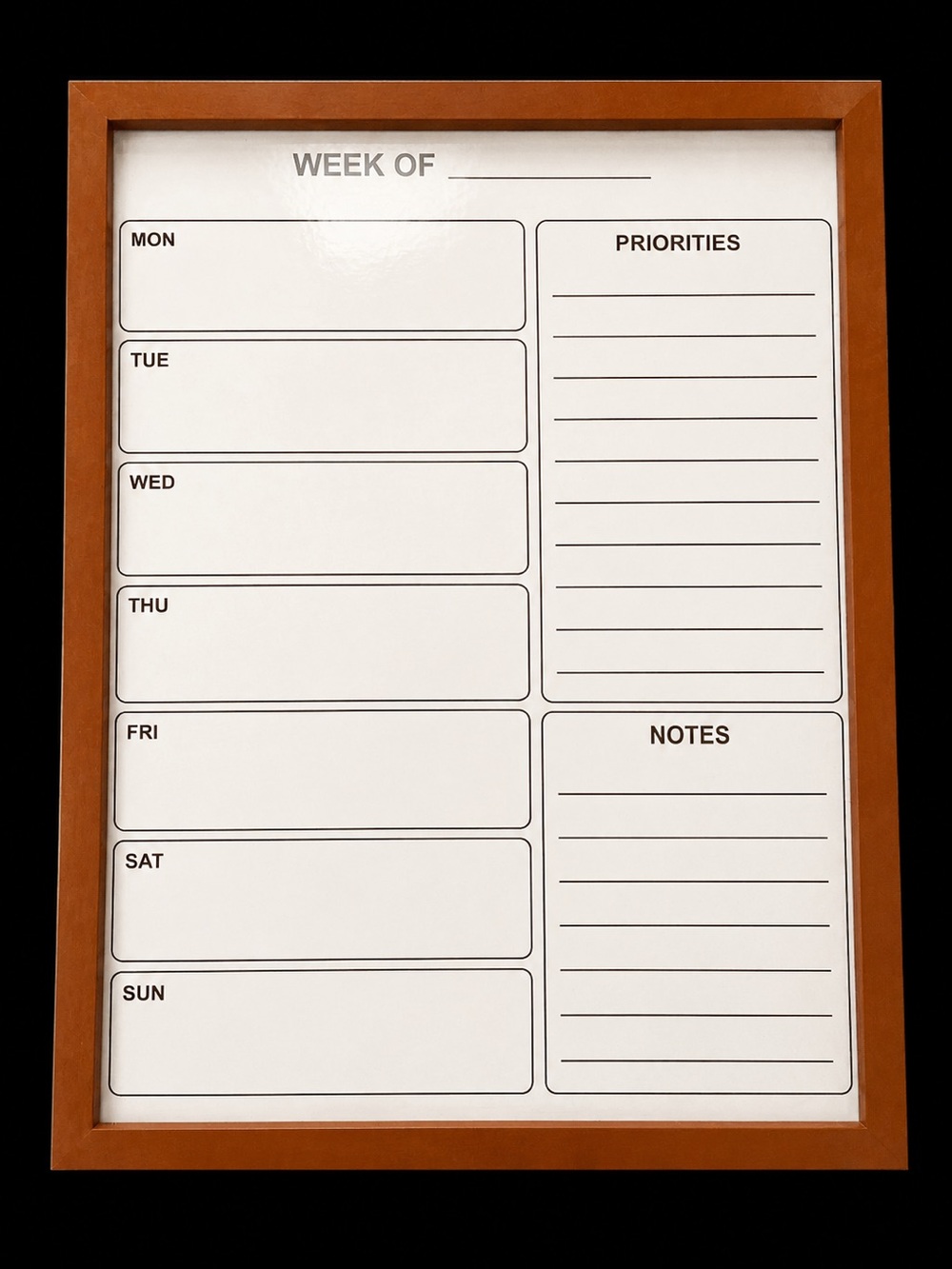 Target Brown Framed Weekly Dry-Erase Planner